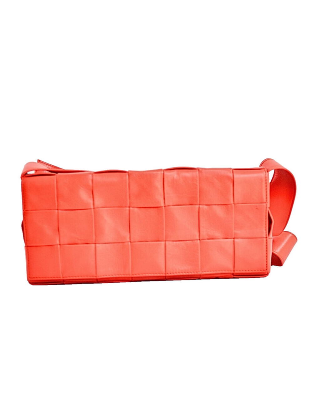 Bottega Veneta Stretch Cassette Red Intrecciato Shoulder Bag